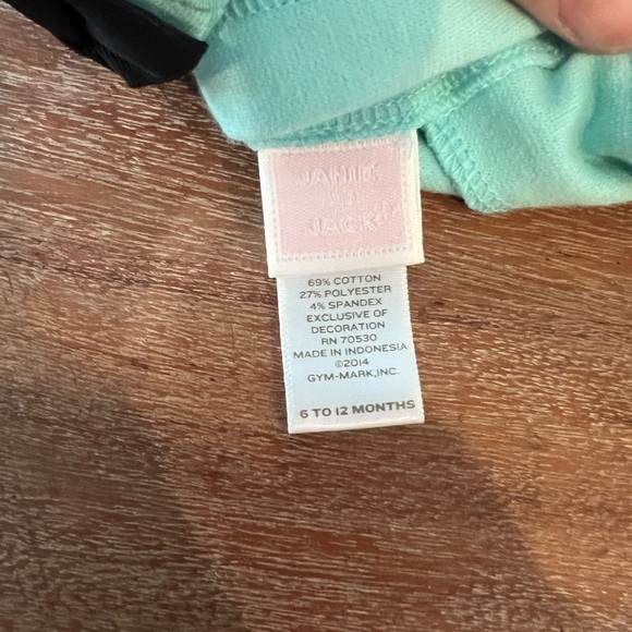 Janie and Jack Bow‎ Ponte Dress Tiffany Blue / Black size 6-12 months - Picture 4 of 4